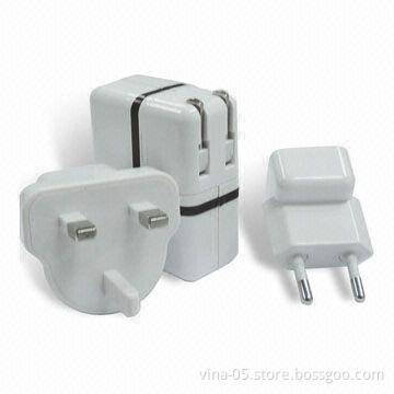 Dual USB Travel Charger, Can Meet Euro, USA and UK Standard with 100 to 240V DC Input Voltage